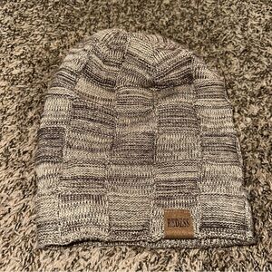 Brown Knit Beanie Hat